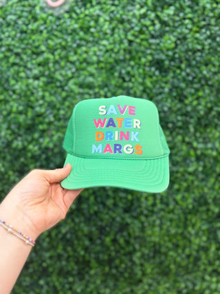 'Save Water' Trucker Hat • Watermelon Green