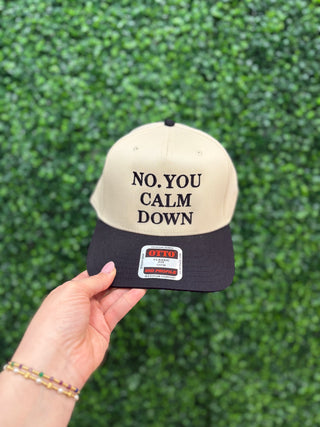 'YOU NEED TO CALM DOWN' Hat • Natural