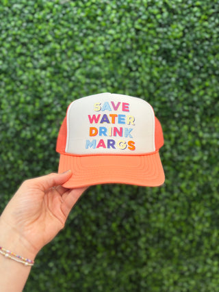 Save Water Trucker Hat • Coral