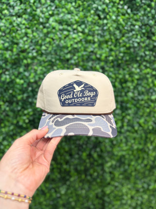 Good Ole Boys Outdoors Rope Hat • Grey & Blue Camo