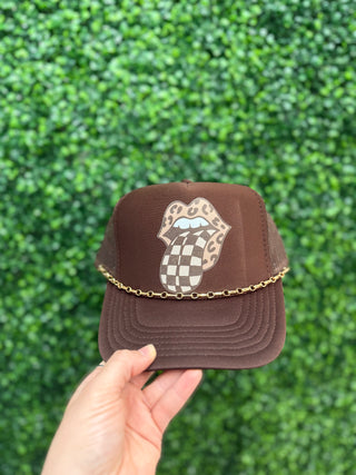 Rolling Stones Trucker Chain Hat • Brown