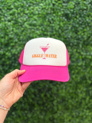 Giggle Water Trucker Hat • Fuchsia