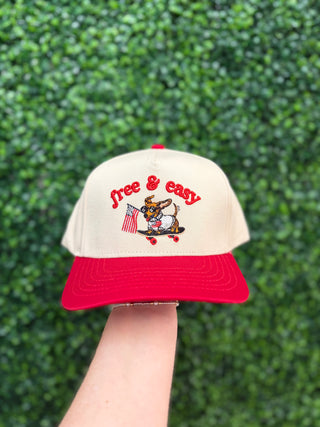 'Free & Easy' Trucker Hat • Red/Natural