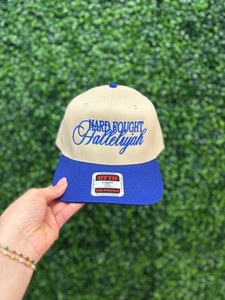 Hard Fought Hallelujah Hat • Natural/Navy