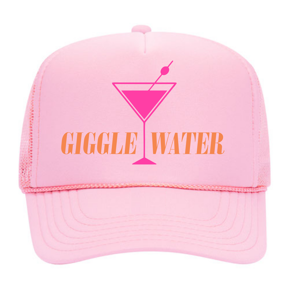 Giggle Water Foam Trucker Hat • Pink