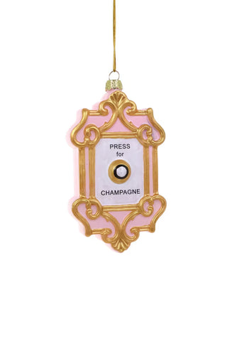Champagne Button Glass Ornament