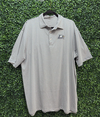 GSU Heathered Classic Performance Polo Navy & White