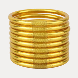 All Weather Bangles (Set of 9) • Gold