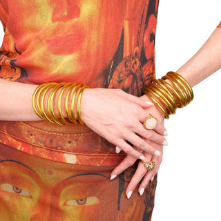 All Weather Bangles (Set of 9) • Gold