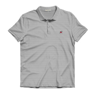 UGA Standing Dawg Charcoal and White Heathered Jasmine Performance Polo
