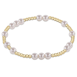 Hope Unwritten 5mm Bead Bracelet • Pearl