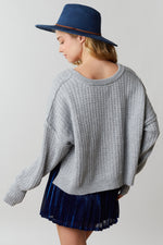 Round Neck Sweater • Heather Grey