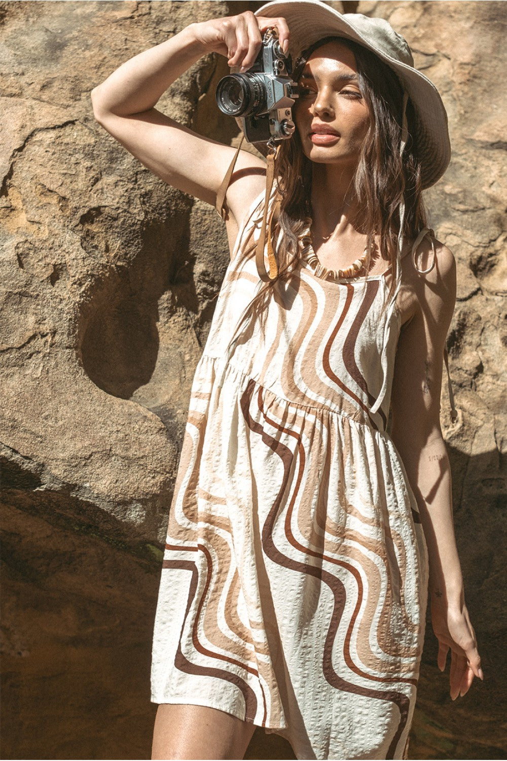 Safari Resort Mini Dress • Natural