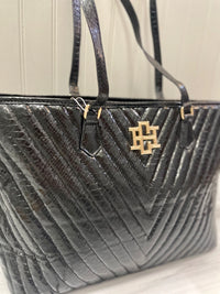 Tabitha Quilted Tote • Metallic Black