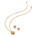 Contempo Heart Petite Necklace Gold