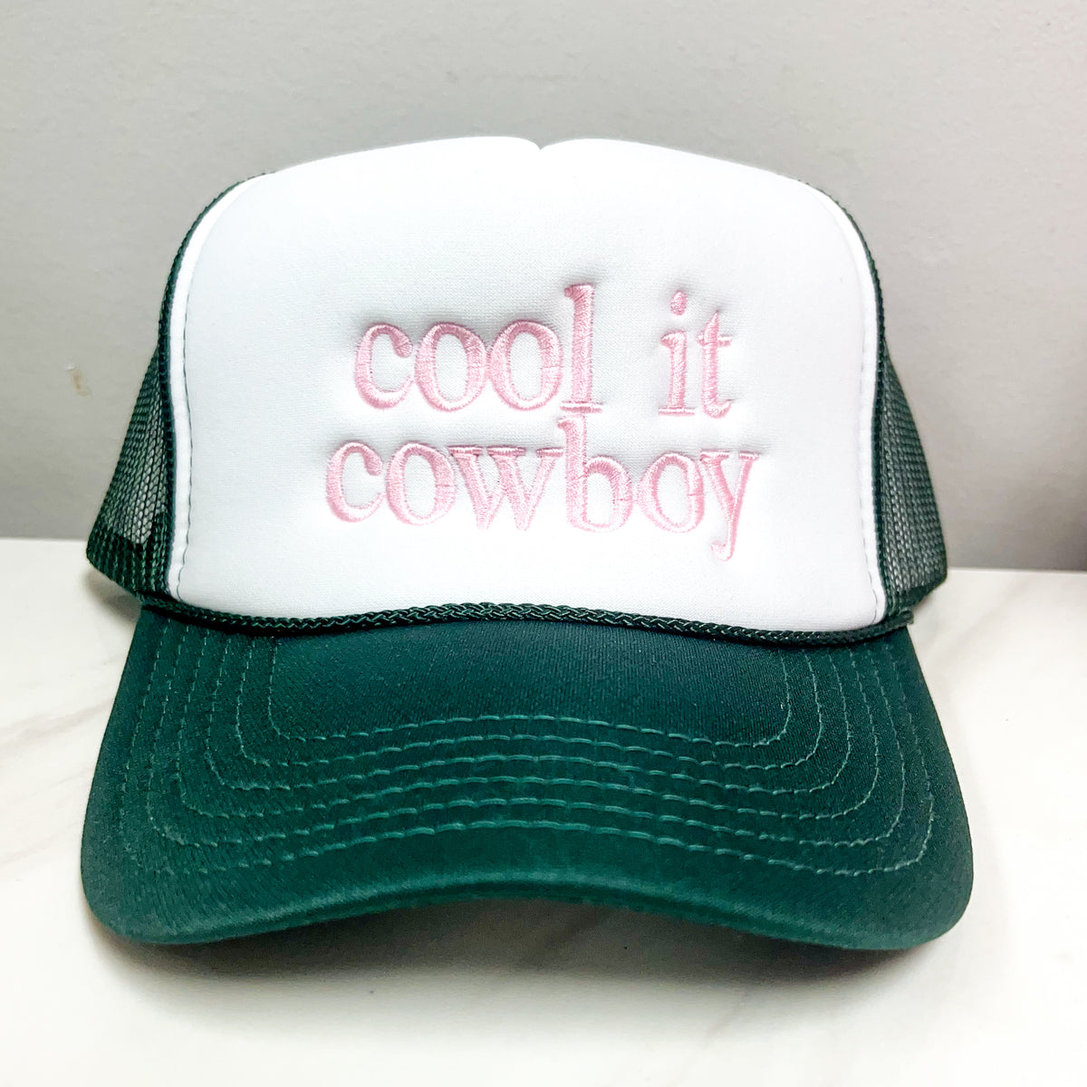 Cool It Cowboy Puff Hat • Olive