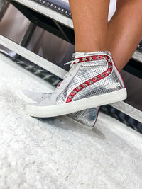 Bailey High Top 12 Sneakers • Red/Silver/Multi