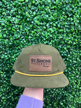 St. Simons Island Leather Patch Hat