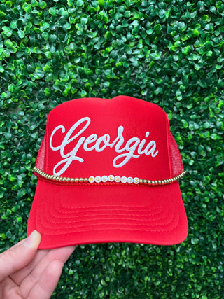Georgia Bulldogs Puff Hat • Red