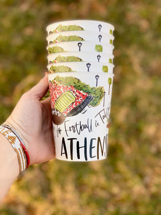 Athens Reasuable College Town Cups- Set of 6