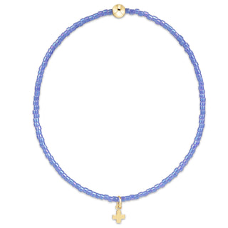 Hope Classic Bright Blue Bracelet • Signature Cross Small Gold Charm