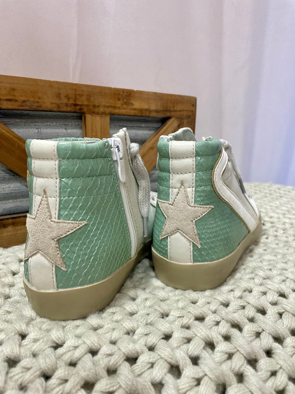 Rooney Kids Sneaker • Mint Snake