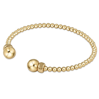 Classic Gold 3mm Bead Cuff • Gold