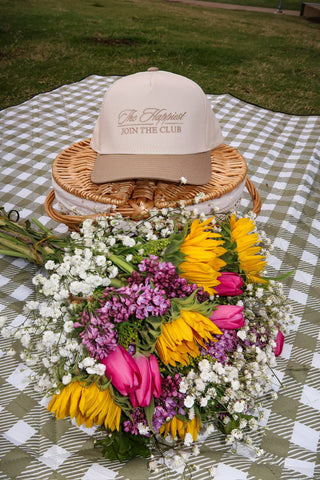 The Happiest Cursive Hat •Tan