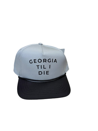 Georgia Til I Die 5 Panel Performance Hat - Gray