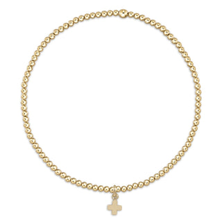 Classic Gold 2mm Bracelet • Signature Cross Small