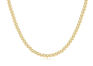 17" Choker Classic 6mm Bead • Gold