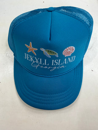 Jekyll Island Beach Day Trucker Hat • Turq