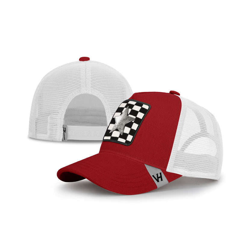 Scarlet Check Hat • Red Multi