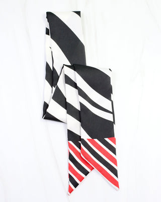 Harper Striped Skinny Scarf • Red & Black