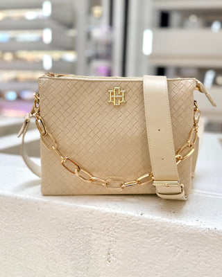 Ariana Crossbody • Woven Almond