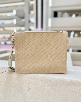 Ariana Crossbody • Woven Almond