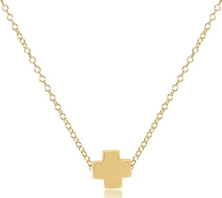 16" Necklace Gold • Signature Cross Gold