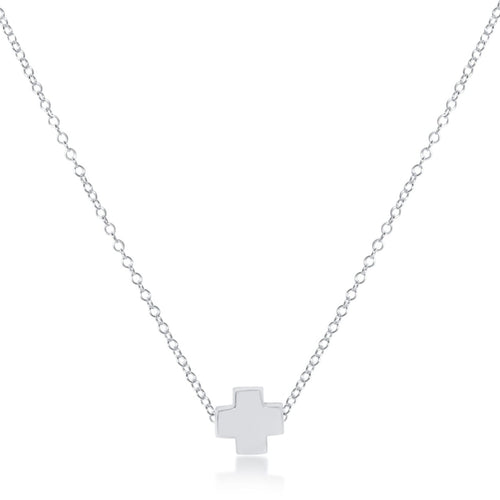 16" Necklace Sterling- Signature Cross Sterling