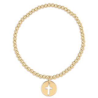 Classic Gold 3mm Bead Bracelet • Blessed Disc