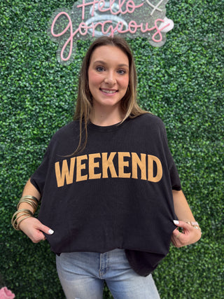 Weekend Oversized Tee • Black