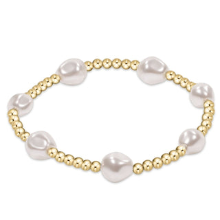 Admire Gold 3mm Bead Bracelet • Pearl