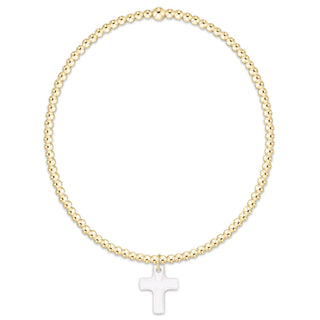 Classic Gold 2mm Bracelet • Blessed Crystal Charm