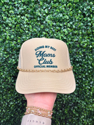 Moms Club Doing Best Trucker Hat • Cream