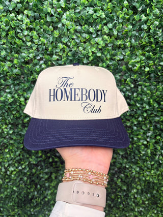 The Homebody Club Trucker Hat • Navy + Cream