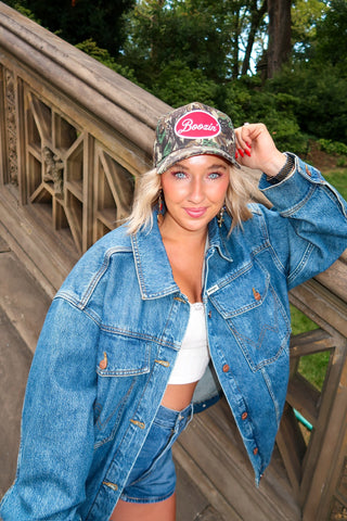 Boozin' Hat • Camo & Red