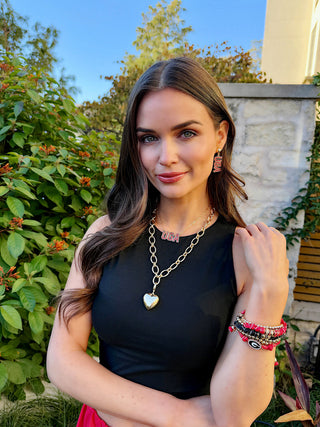 Georgia Bulldogs Pave Outline Necklace