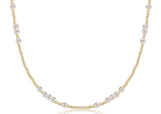 17" Choker Beaded • Hope Unwritten Pearl 4mm