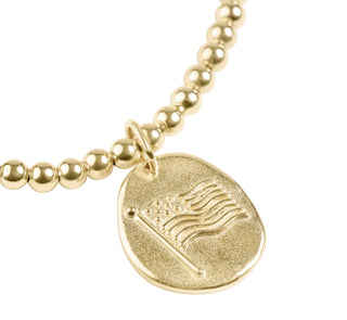 Classic Gold 3mm Bracelet • Inspire America Gold Disc