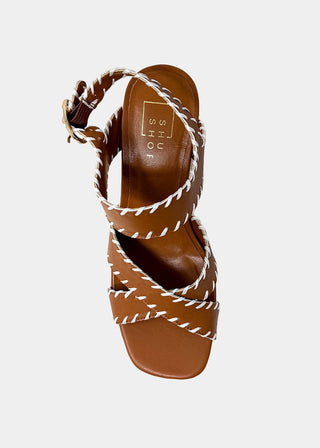 Jada Criss Cross Stitch Heel • Camel