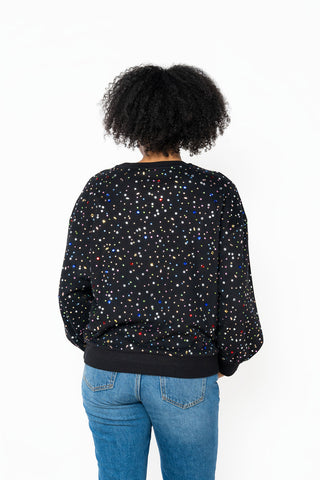 QOS Black Multi Rhinestone 'Year of the Queen' Sweatshirt